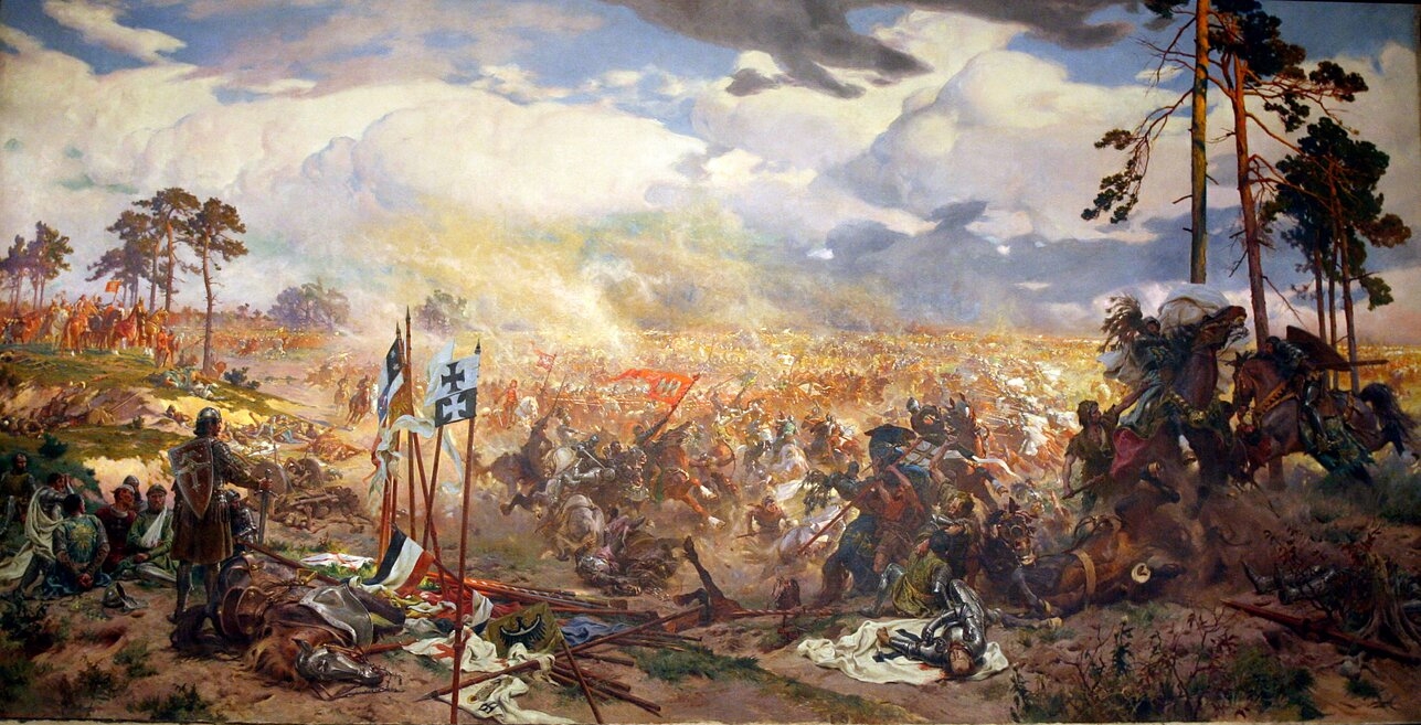"Bitwa pod Grunwaldem" obraz T. Popiel Z.Rozwadowski