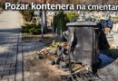 Pożar kontenera na cmentarzu