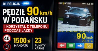 Pędził 90 km/h w Podańsku
