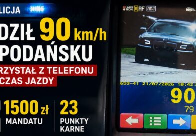 Pędził 90 km/h w Podańsku