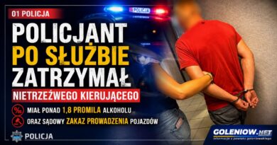 Policjant po służbie zatrzymał pijanego kierowcę.