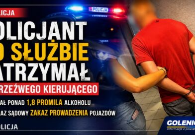 Policjant po służbie zatrzymał pijanego kierowcę.
