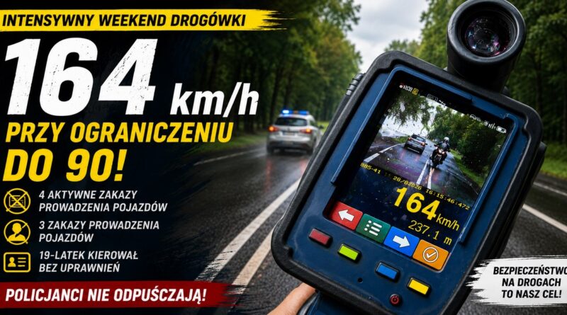 164 km/h przy ograniczeniu do 90 164 km/h przy ograniczeniu do 90