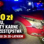 Prawie 10 tys. zł mandatów, 43 punkty karne i dwa przestępstwa.